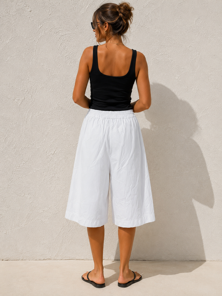 Cia Culotte Style Shorts White