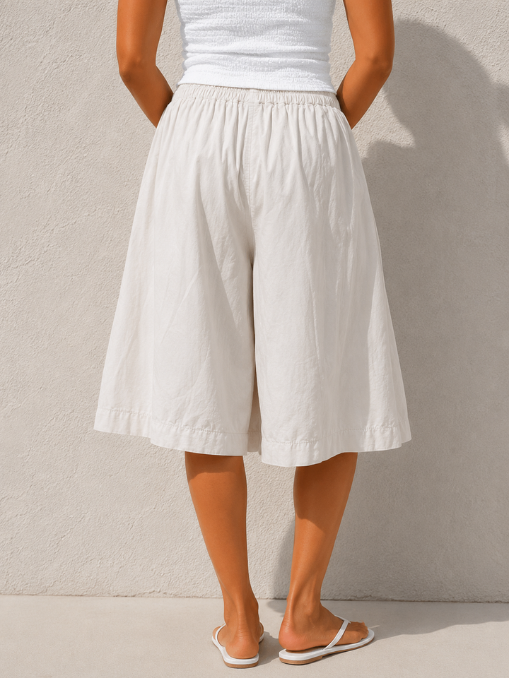 Cia Culotte Style Shorts Beige