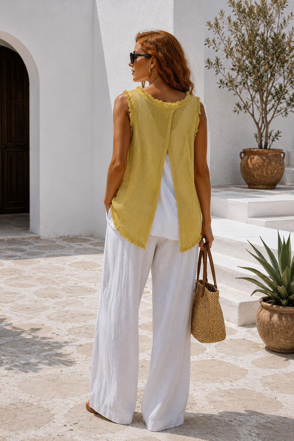Rosalba Sleeveless Top Buttermilk