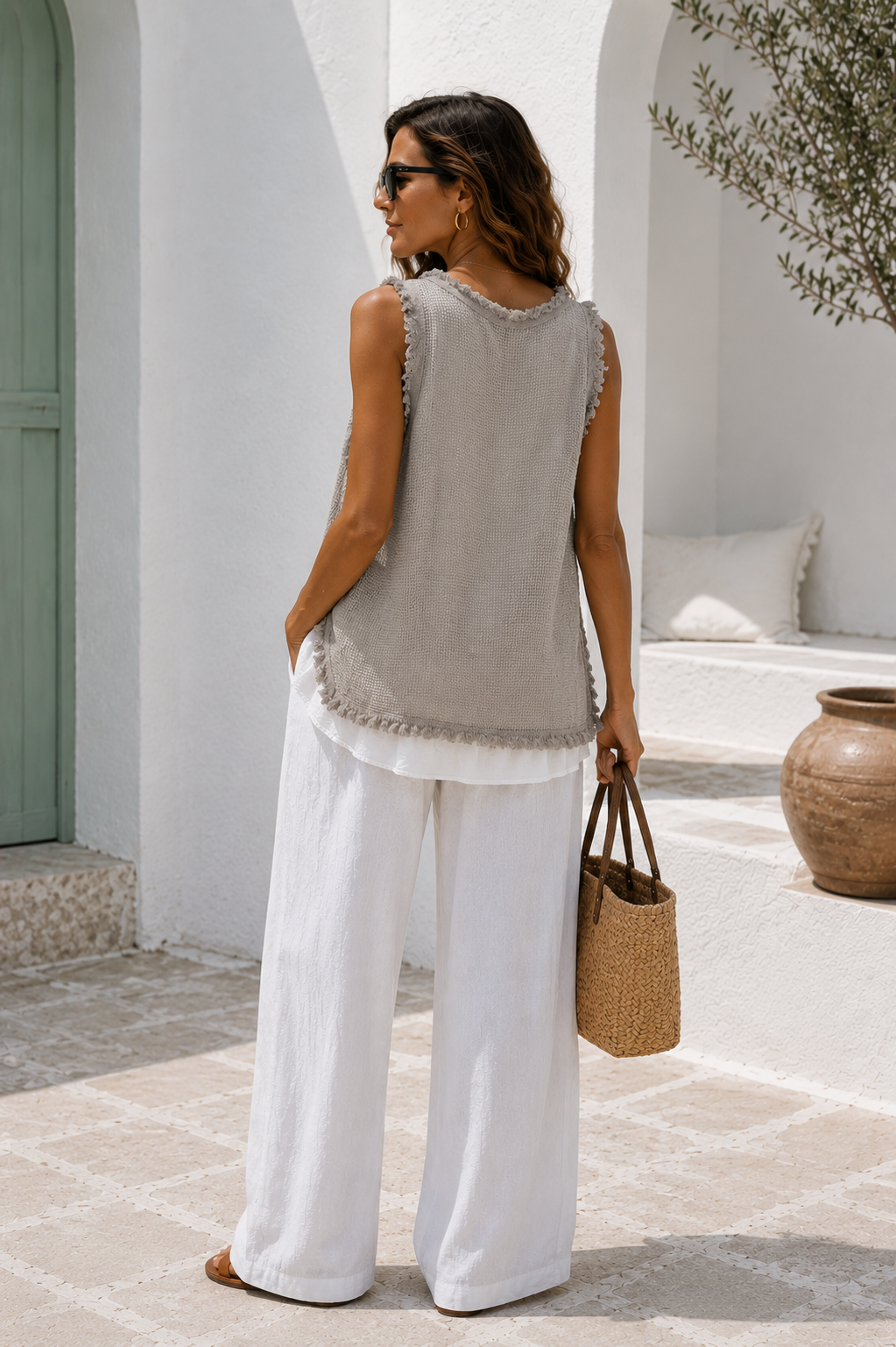 Rosalba Sleeveless Top Mocha