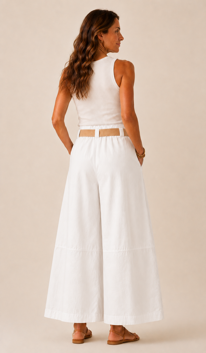 Erica Belted Culottes White
