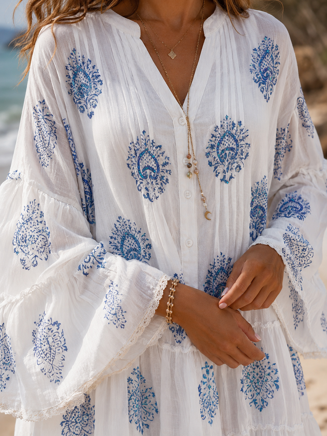 Alana Sequin Paisley Tunic