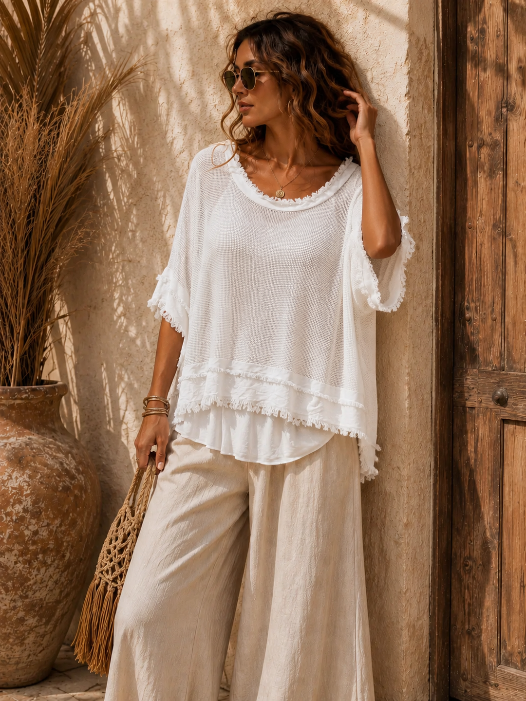 Rosalba 2 Piece Top Set White