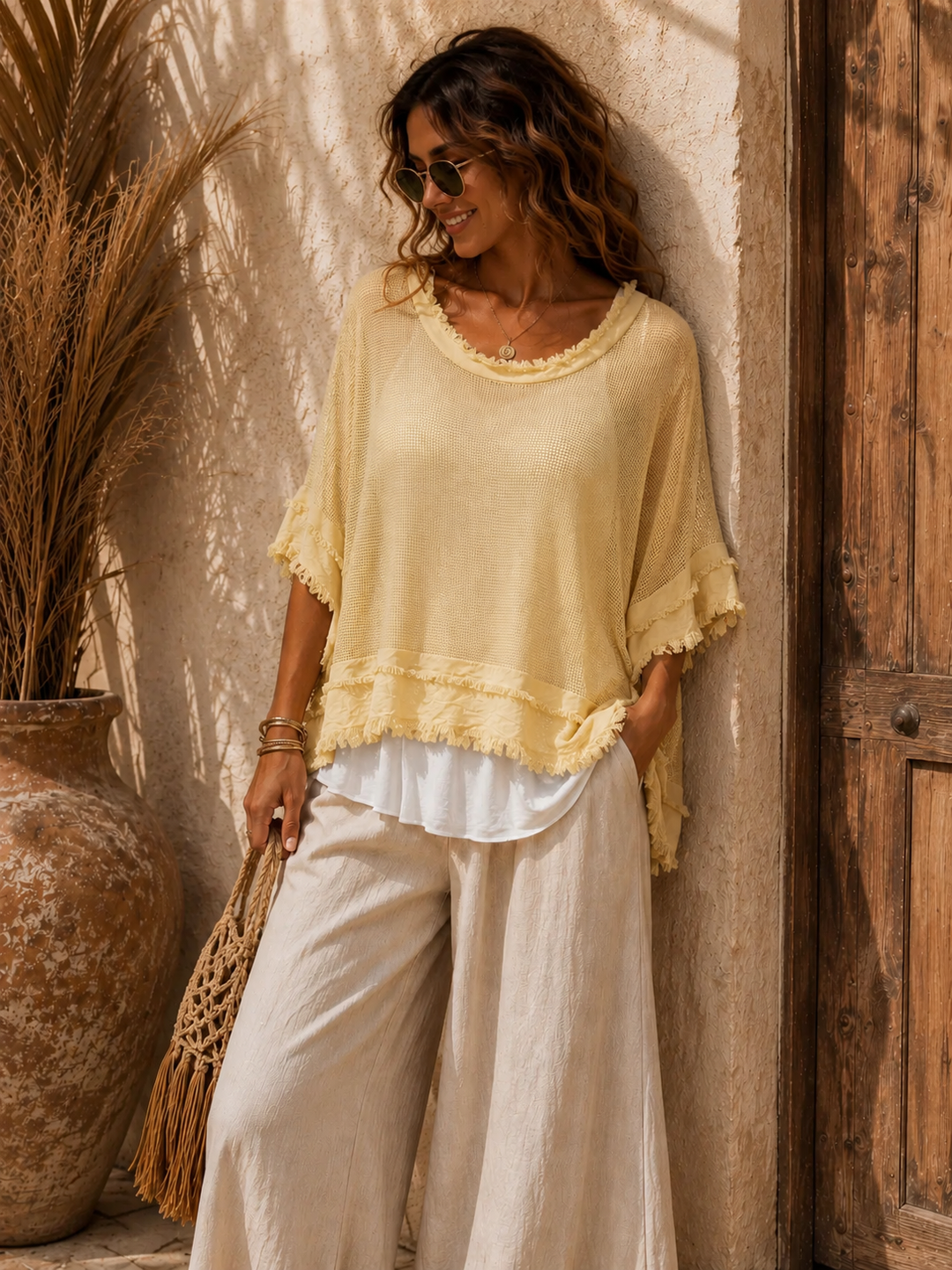 Rosalba 2 Piece Top Set Lemon