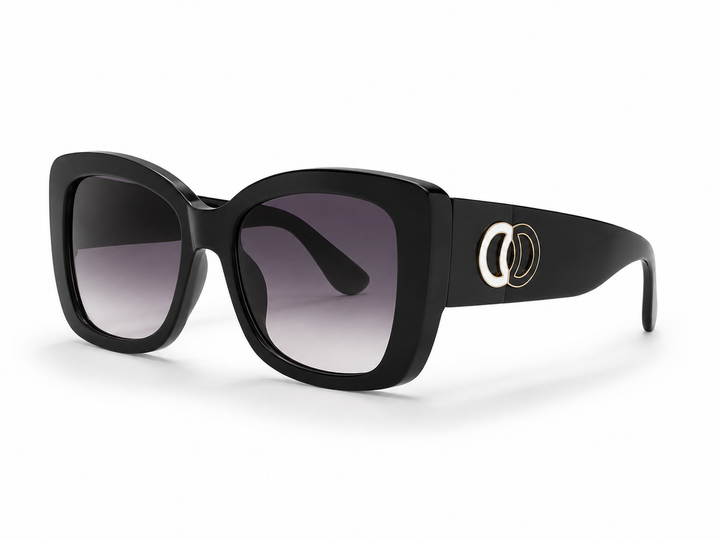 Koko Bold Sunglasses Black/White