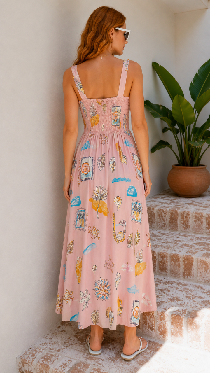 Jaya Vacation Maxi Dress Pink