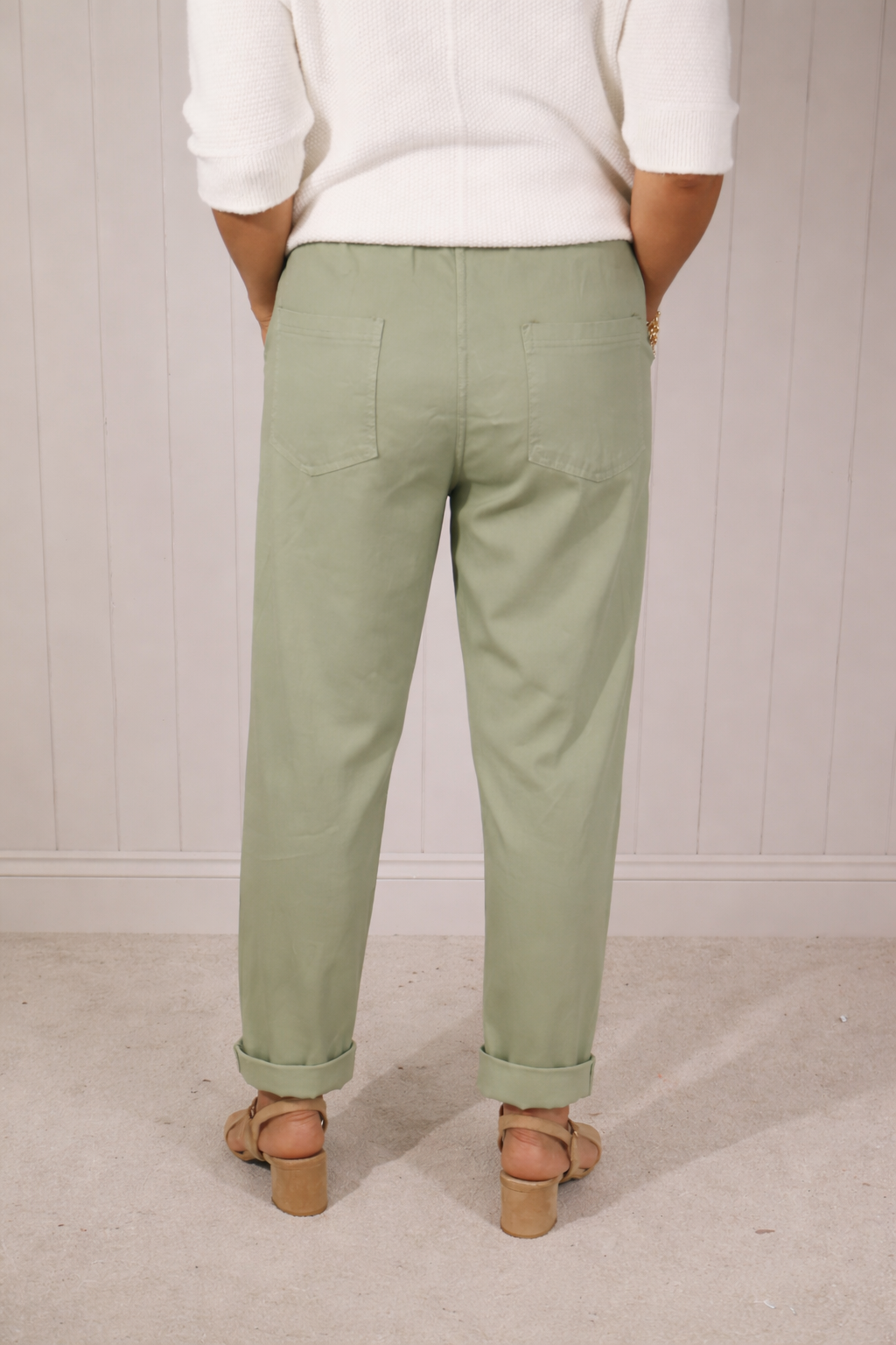 Cotton Stretch Magic Pants Sage