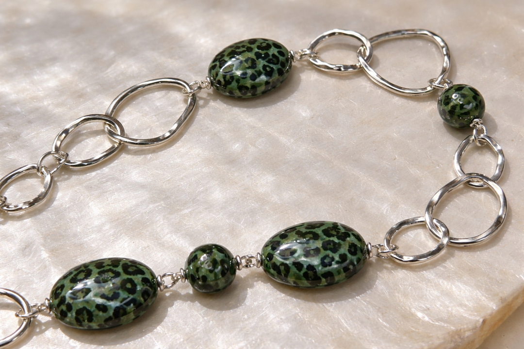 Lila Leopard Long Necklace