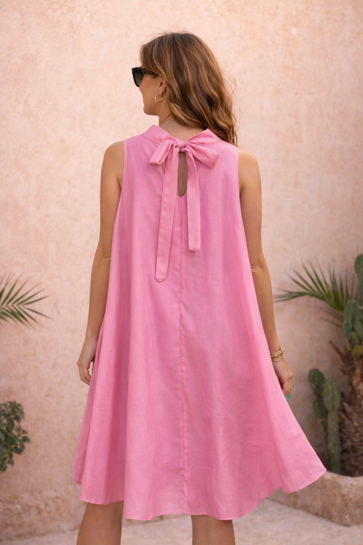 Trixie Smock Tunic Dress Pink