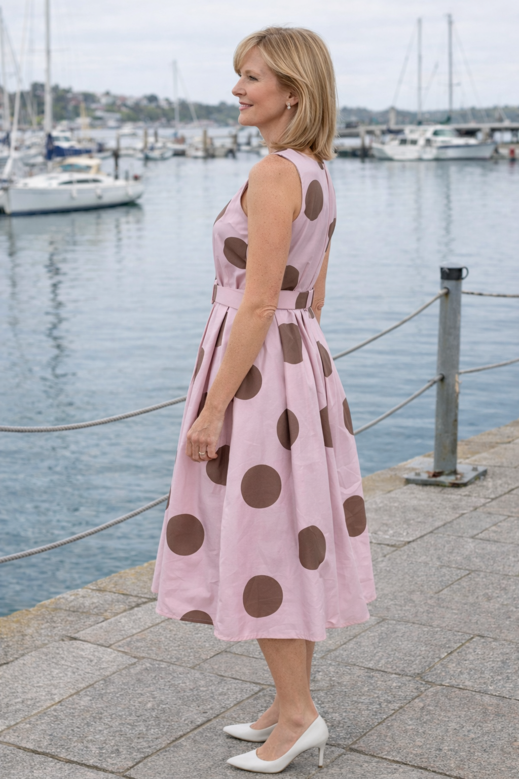 Pippa Polka Dot Dress Pink