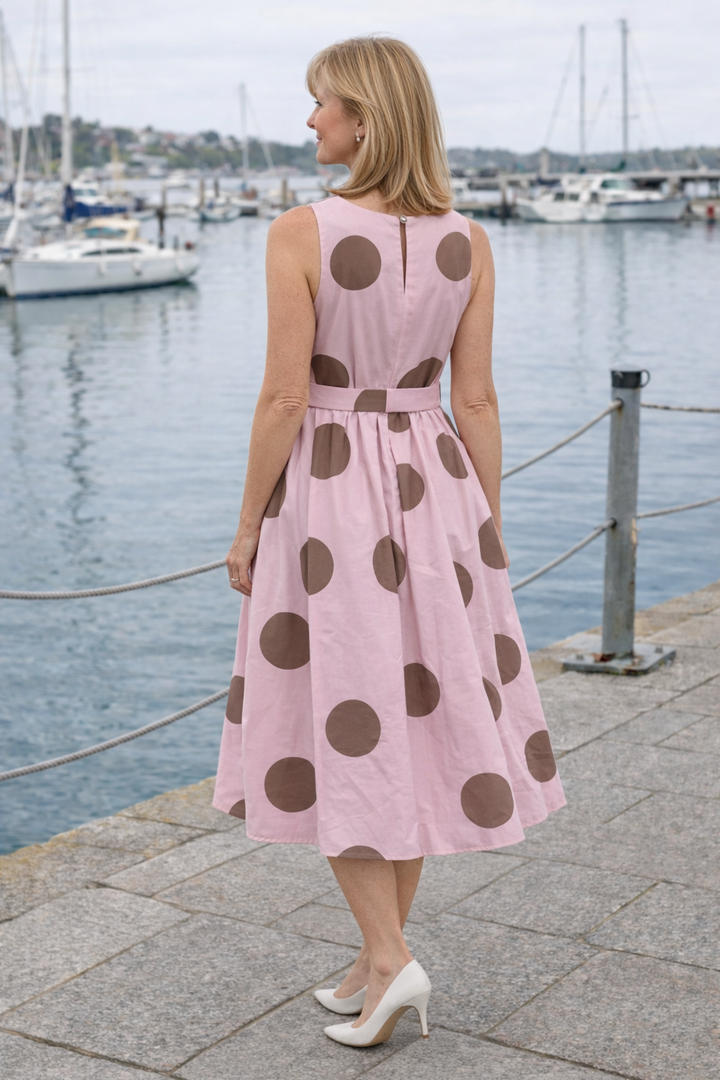Pippa Polka Dot Dress Pink