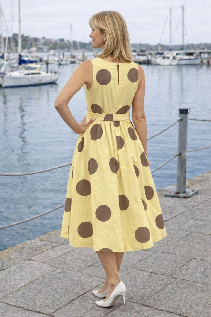 Pippa Polka Dot Dress Buttermilk