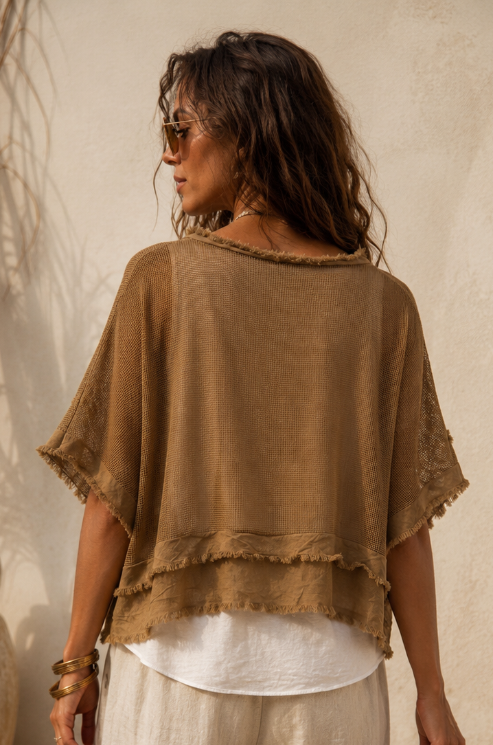 Rosalba 2 Piece Top Set Camel