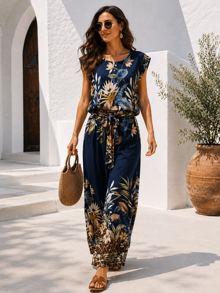 Adelyn Tropical Trousers Navy
