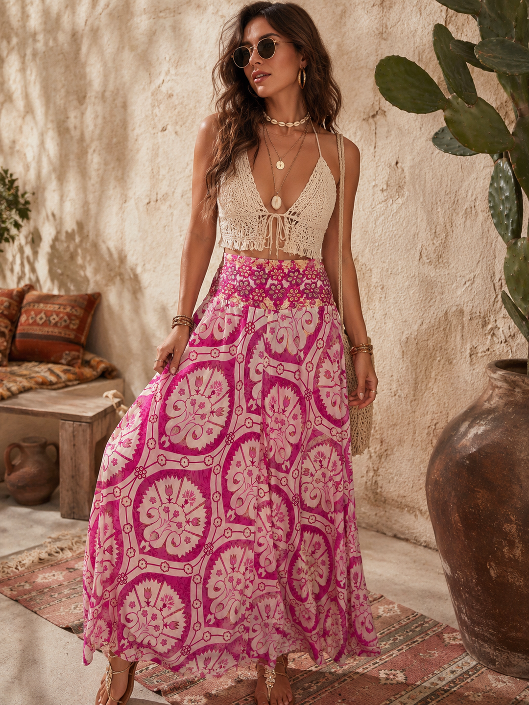 Santa Cruz Palazzo Trousers Pink