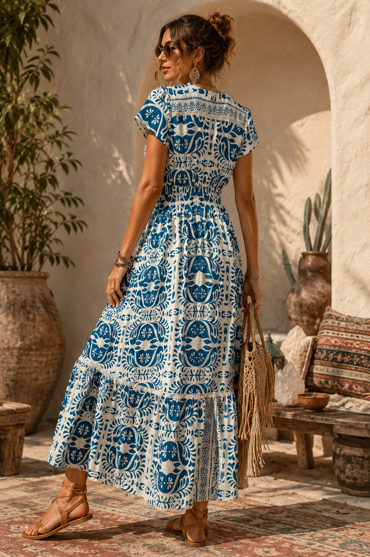 Maria Boho Maxi Dress Jade