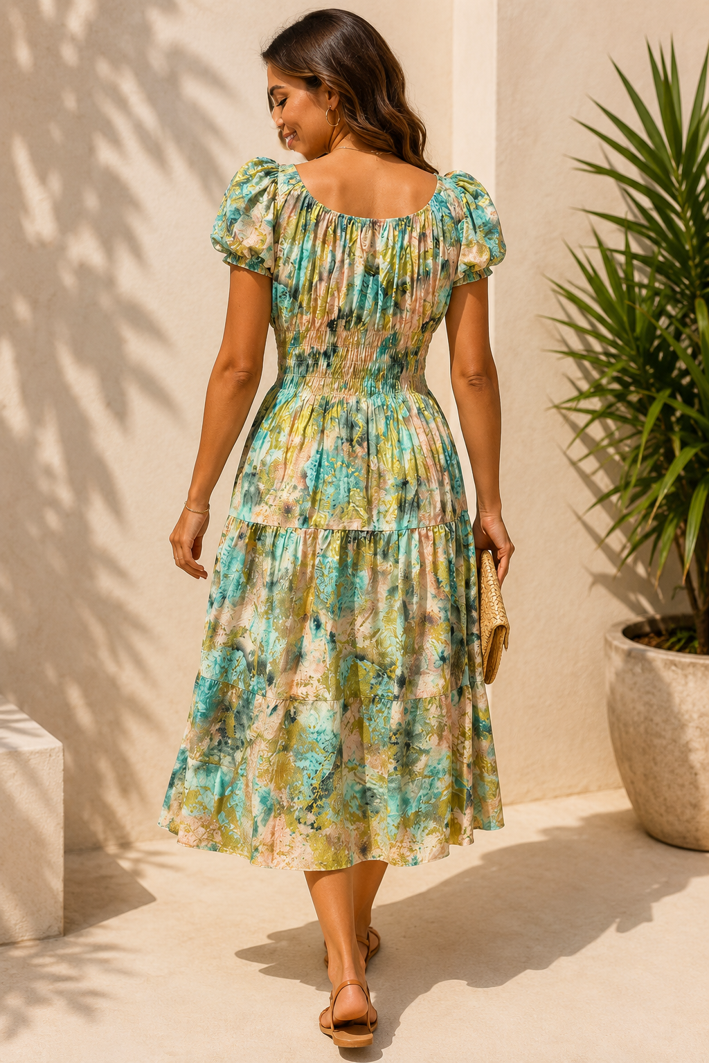 Simone Shimmer Midi Dress