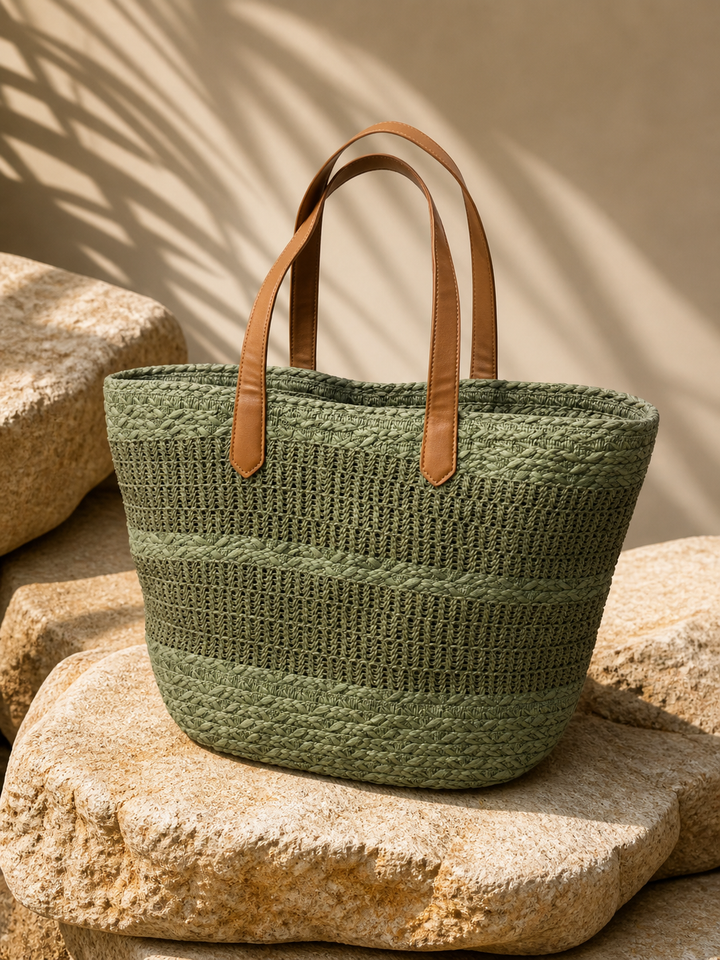 Talulah Straw Bag Khaki