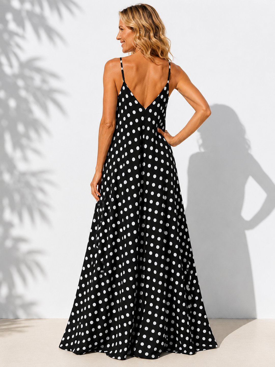 Florentine Polka Dot Dress Black