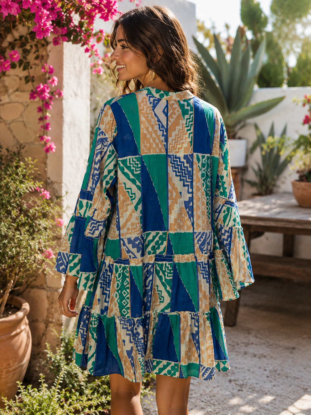 Brianda Embroidered Tunic Aqua