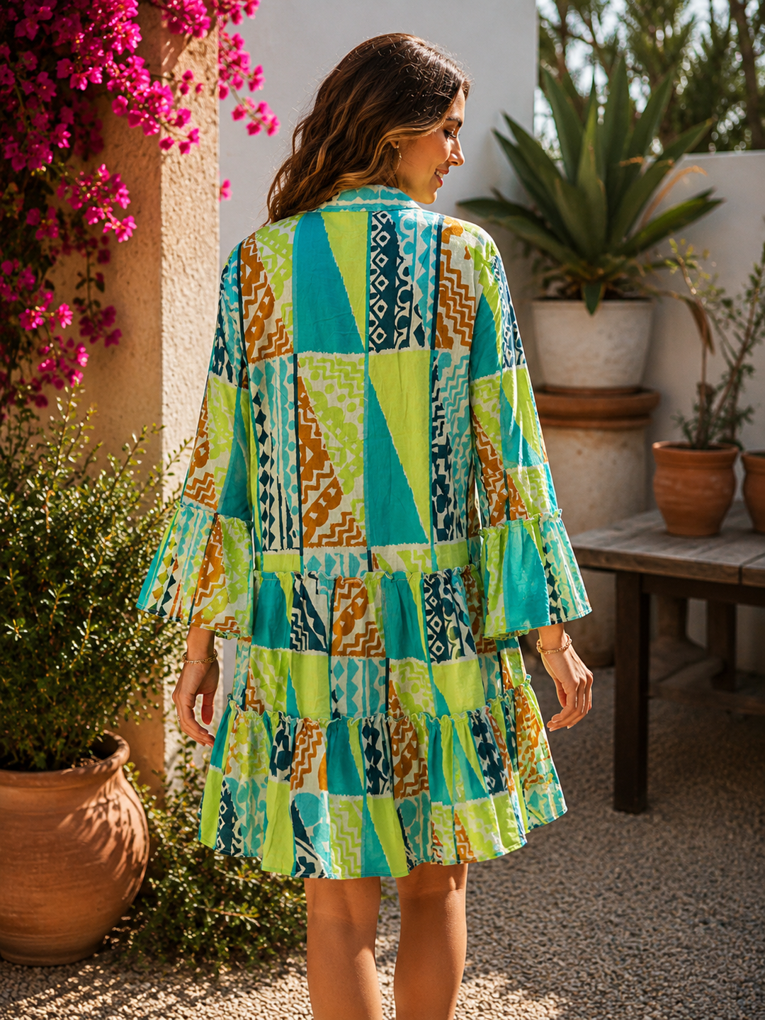 Brianda Embroidered Tunic Lime