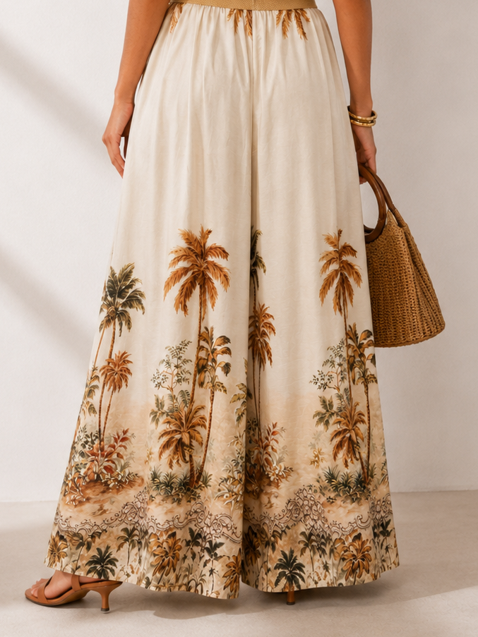 Kalinda Tropical Palm Trousers