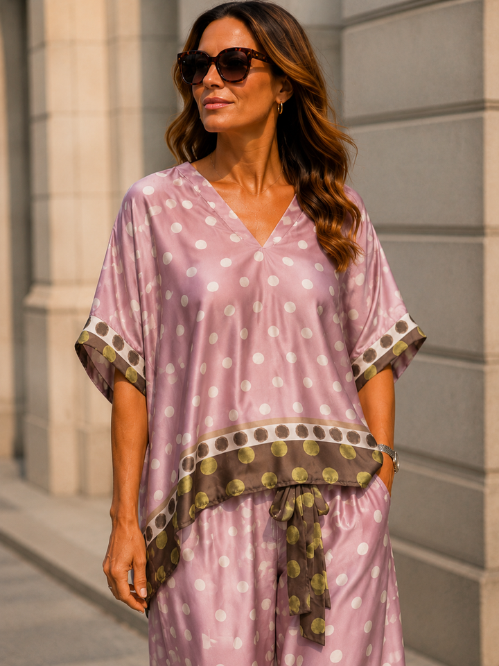 Harriet Polka Dot Top Pink