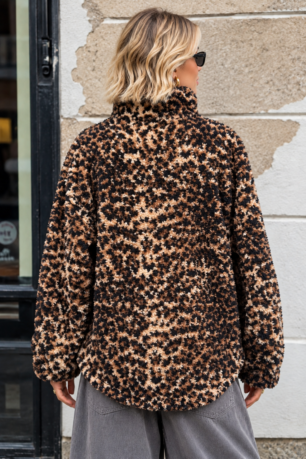 Lia Leopard Zip Fleece