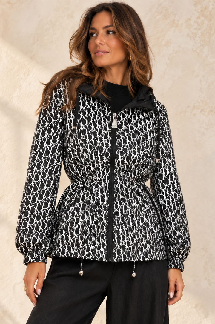 Christa Reversible Raincoat Black