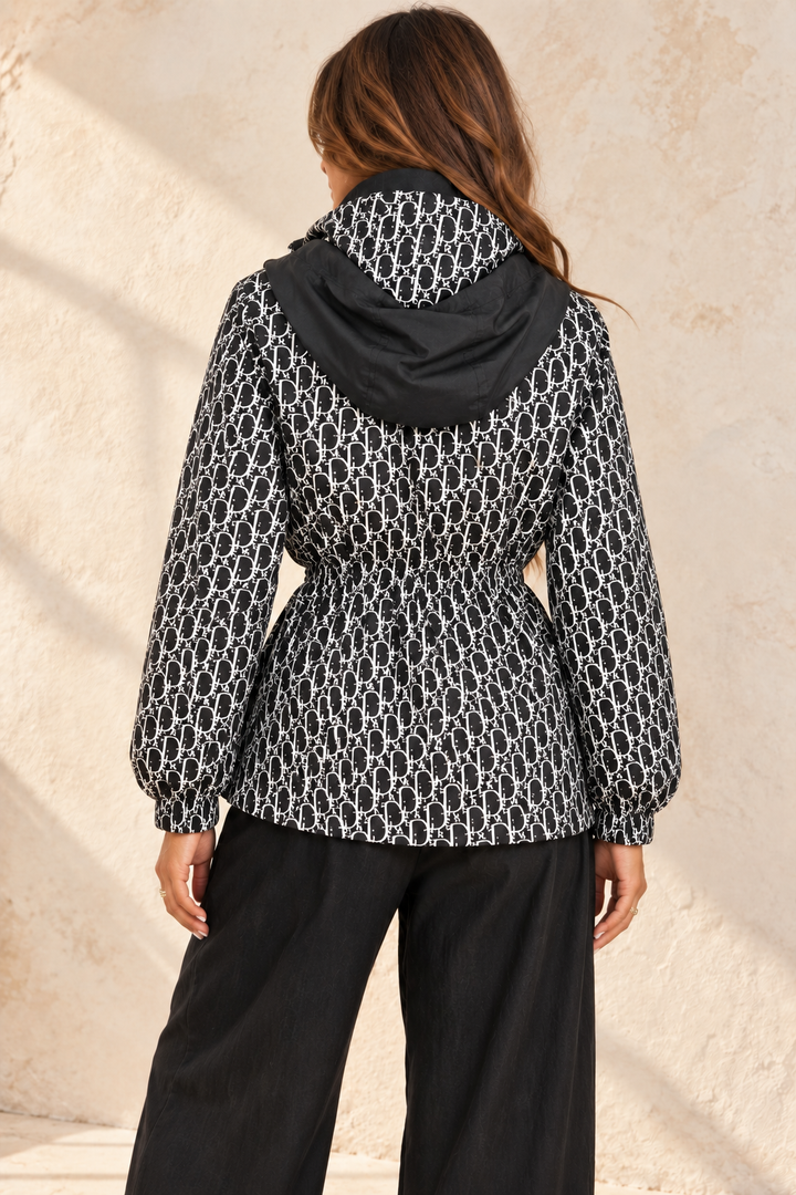Christa Reversible Raincoat Black