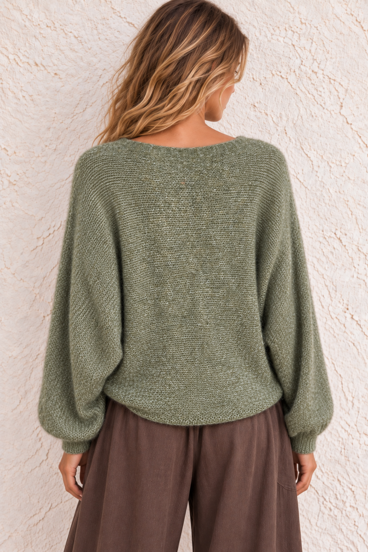 Esme Layering Twist Top Sage