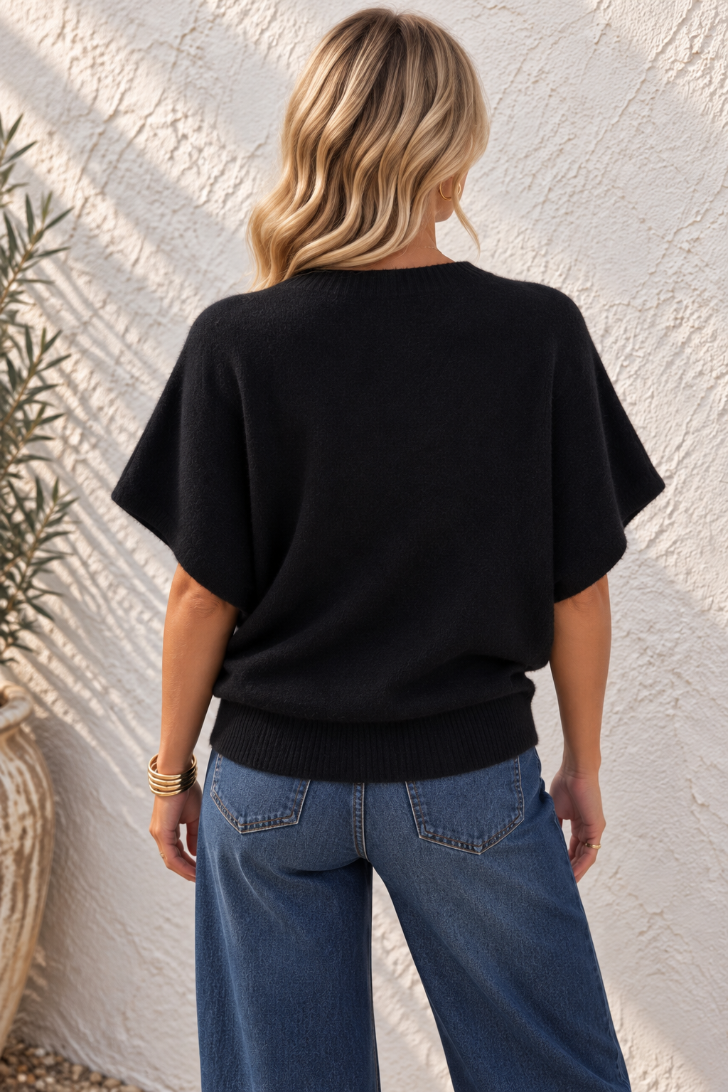 Juniper Soft Knit Top Black