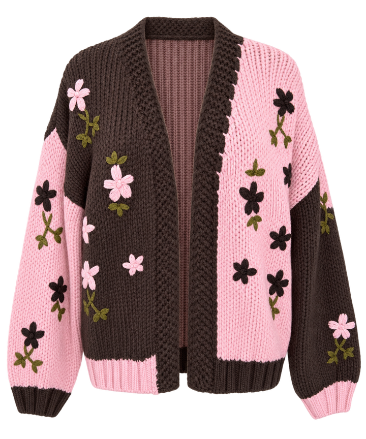 Cherry Blossom Chunky Knit Cardigan