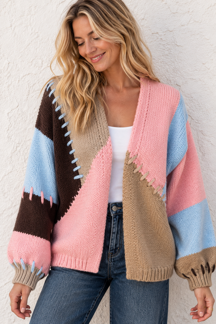 Lilia Pastel Stitch Cardigan