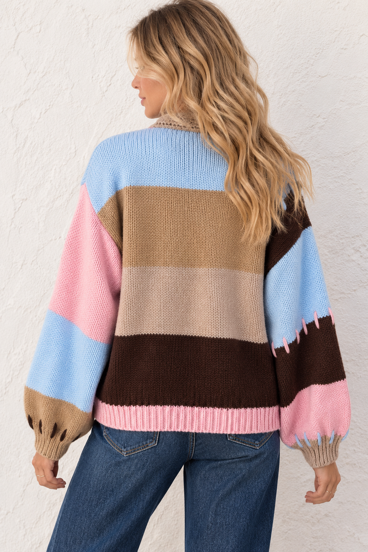 Lilia Pastel Stitch Cardigan