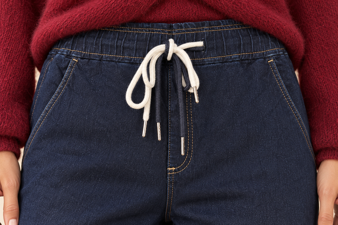 Ivy Drawstring Jeans Indigo