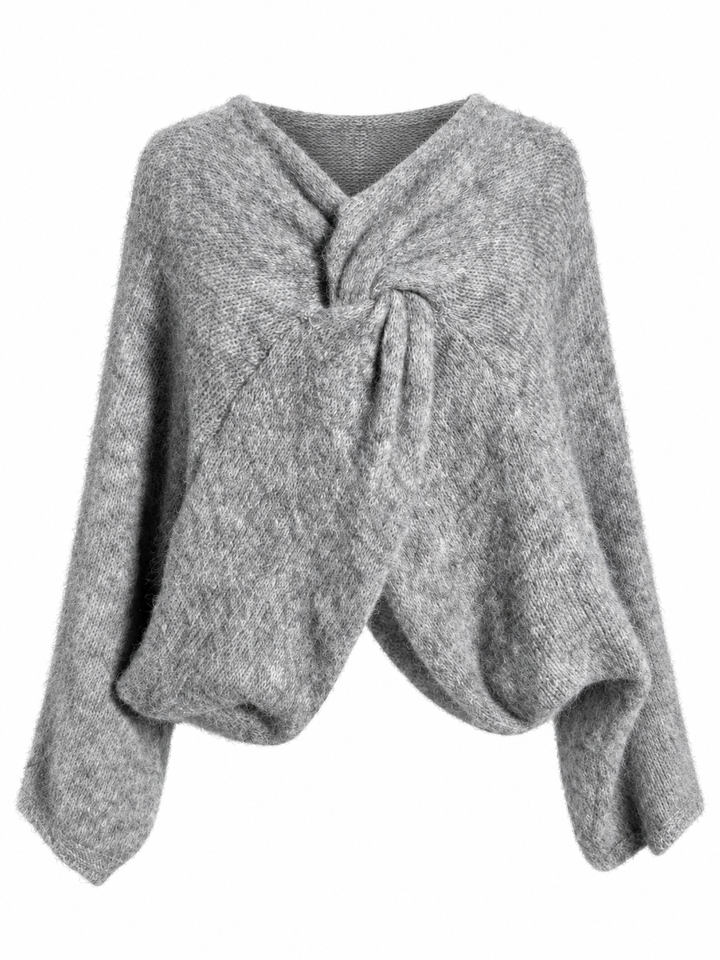 Esme Layering Twist Top Grey