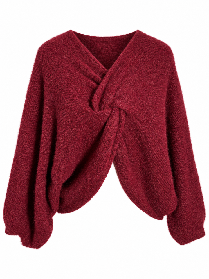 Esme Layering Twist Top Burgundy