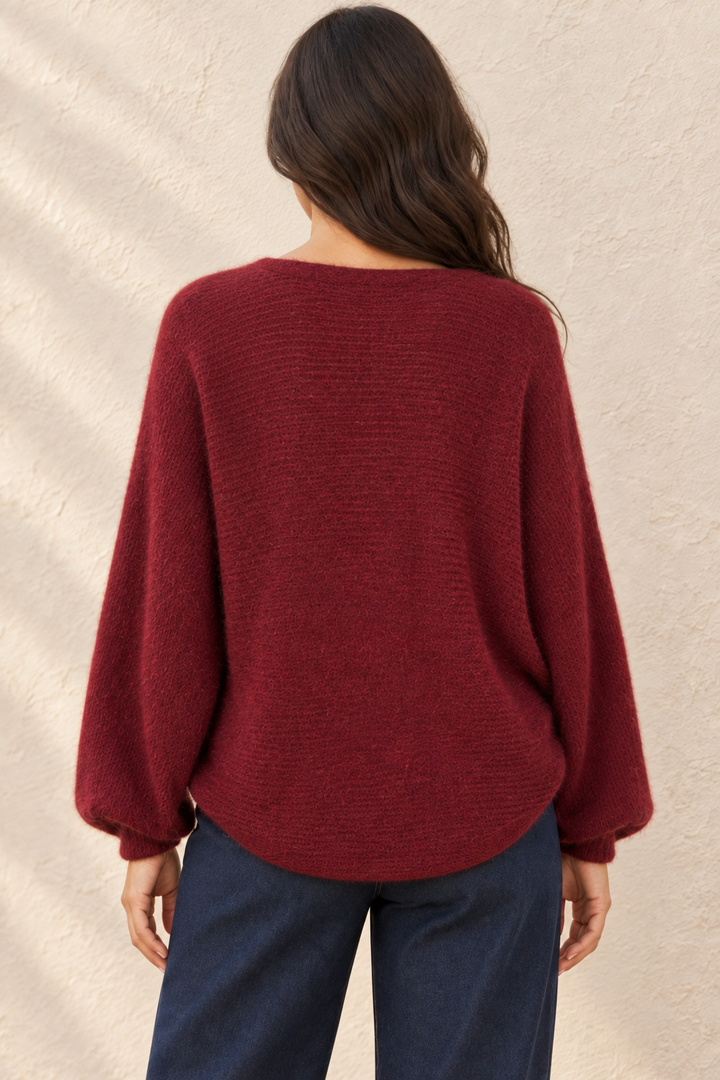 Esme Layering Twist Top Burgundy