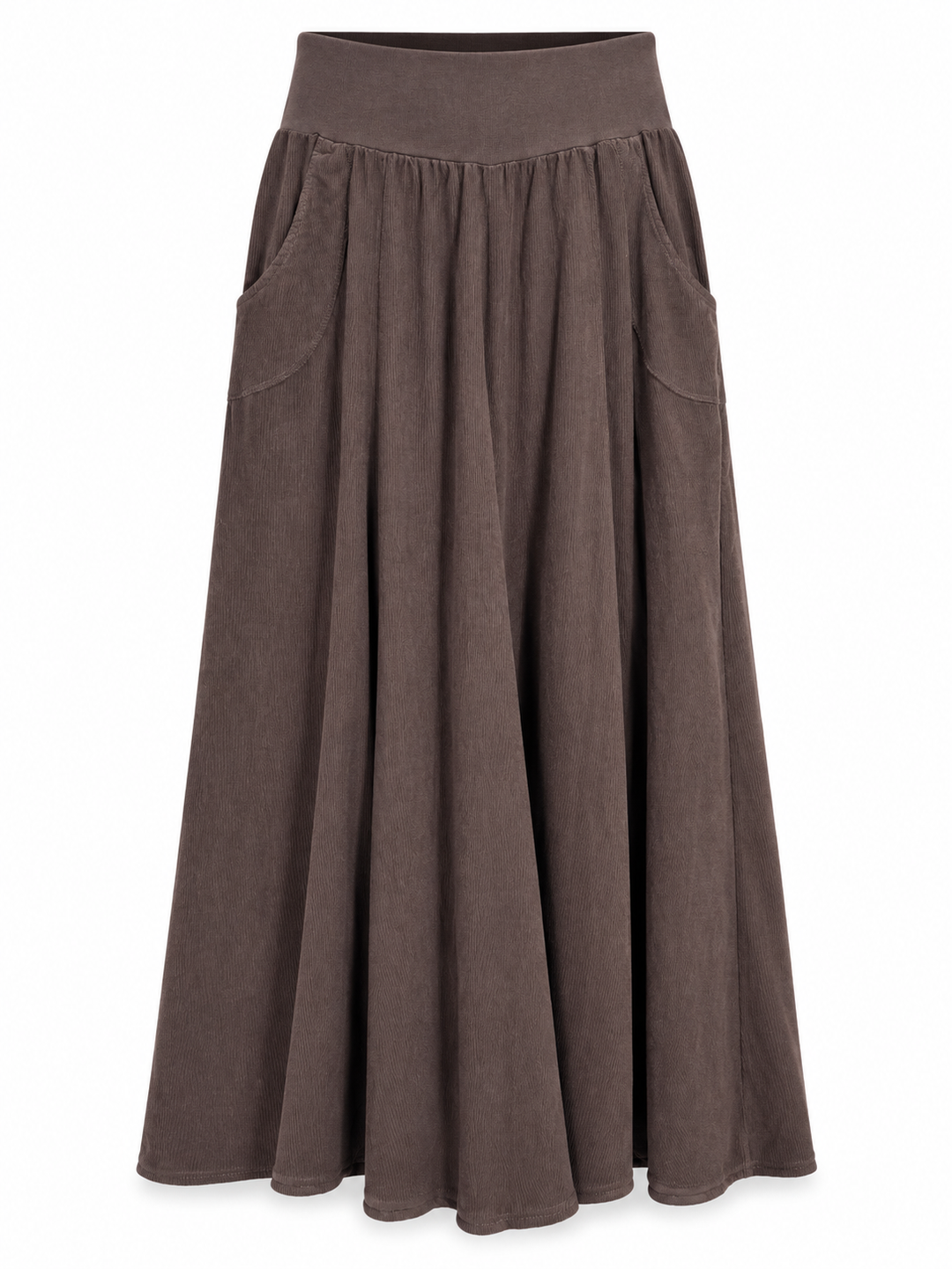 Marlow Needlecord Wide Leg Trousers Chocolate