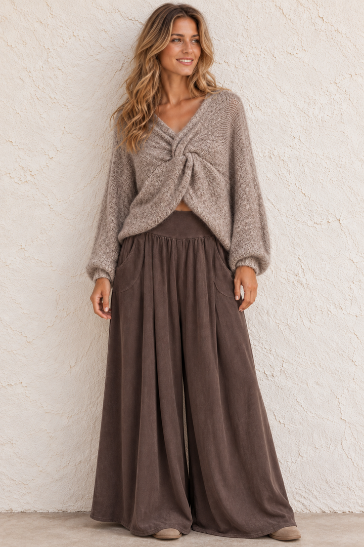 Esme Layering Twist Top Mocha