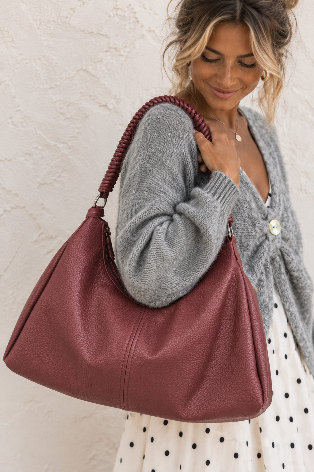 Sedona Bohemian Fringe Bag Burgundy