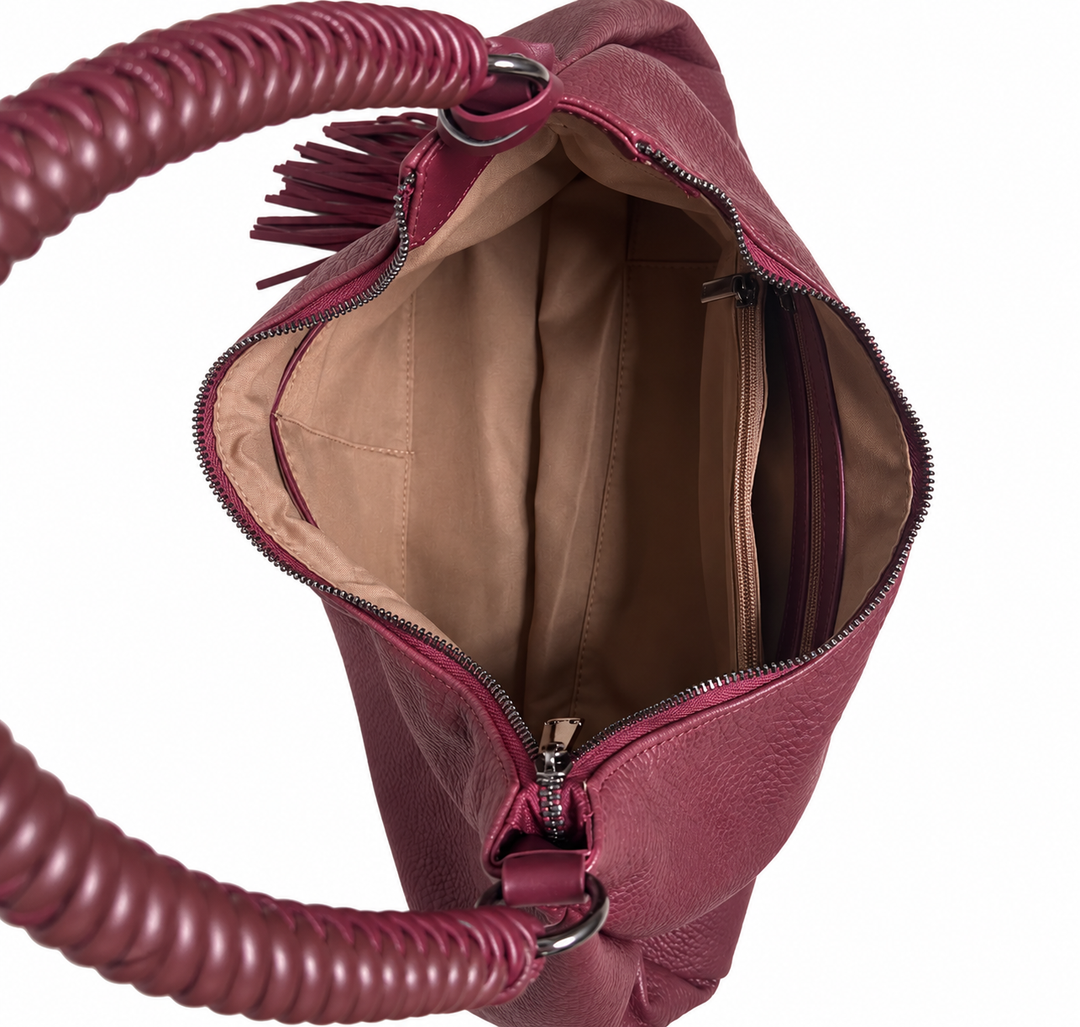 Sedona Bohemian Fringe Bag Burgundy