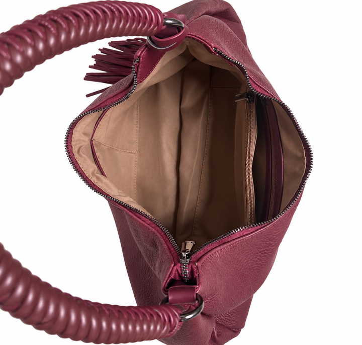Sedona Bohemian Fringe Bag Burgundy