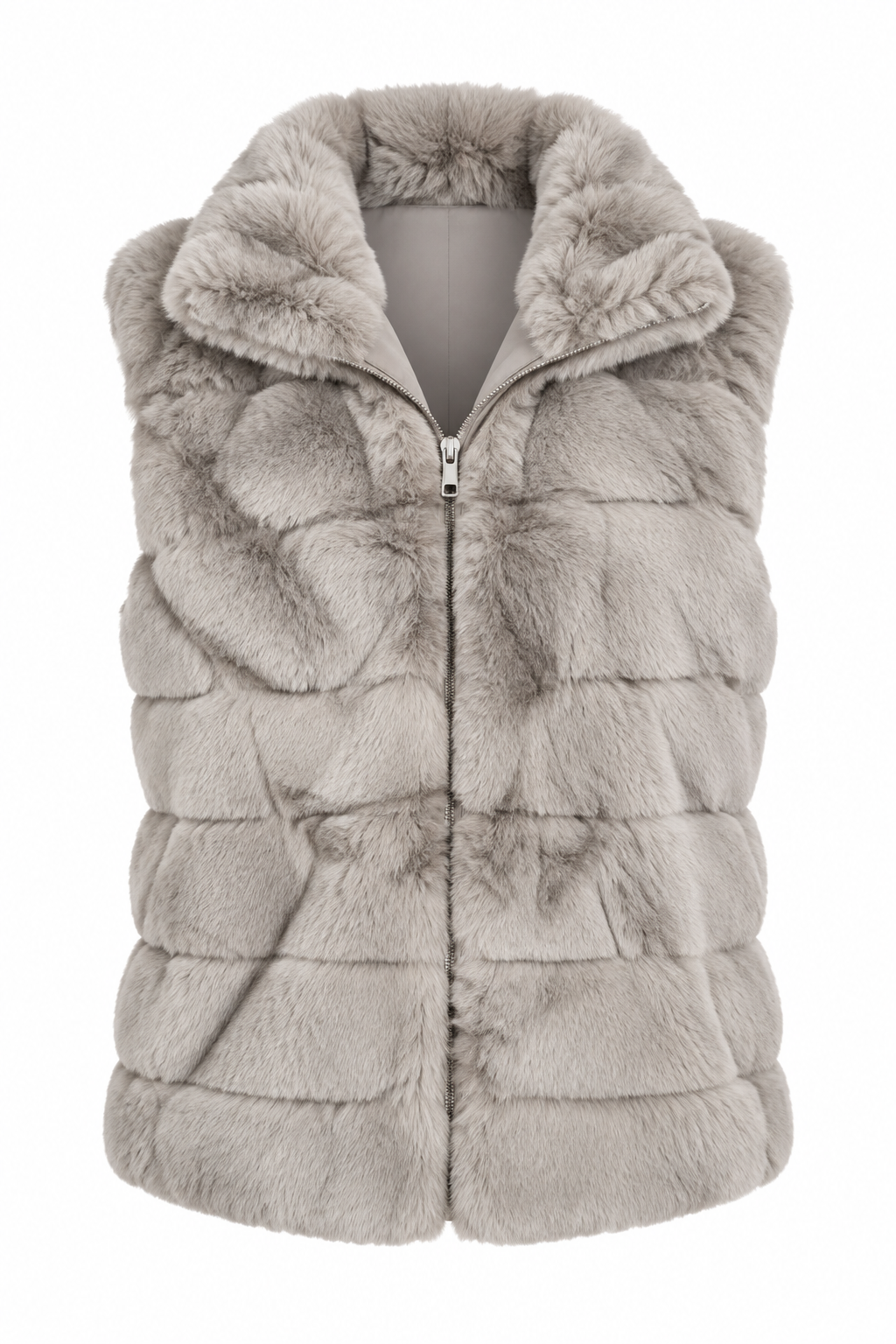 Aspen Faux Fur Panel Gilet Beige