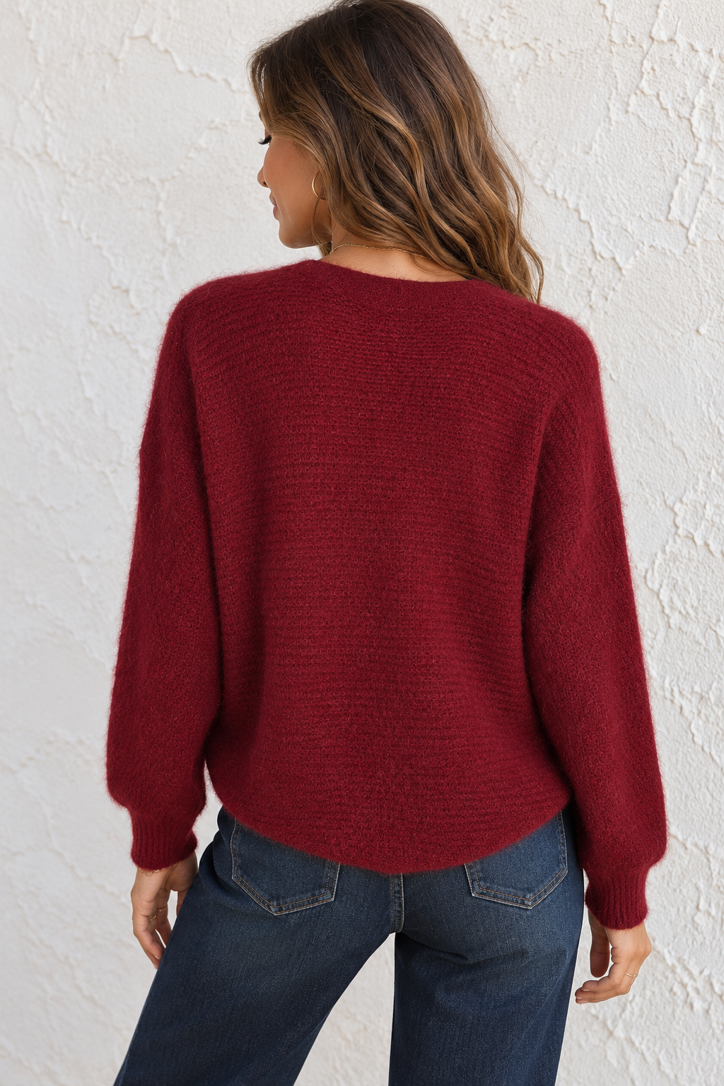 Frankie Button Layering Top Burgundy