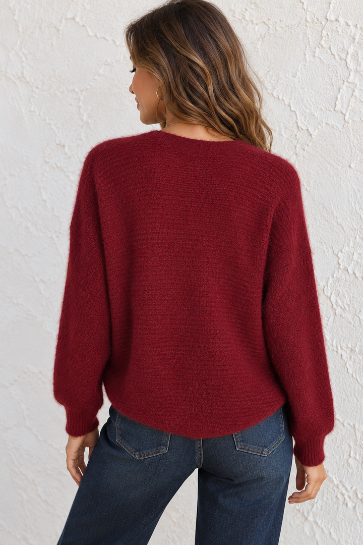 Frankie Button Layering Top Burgundy