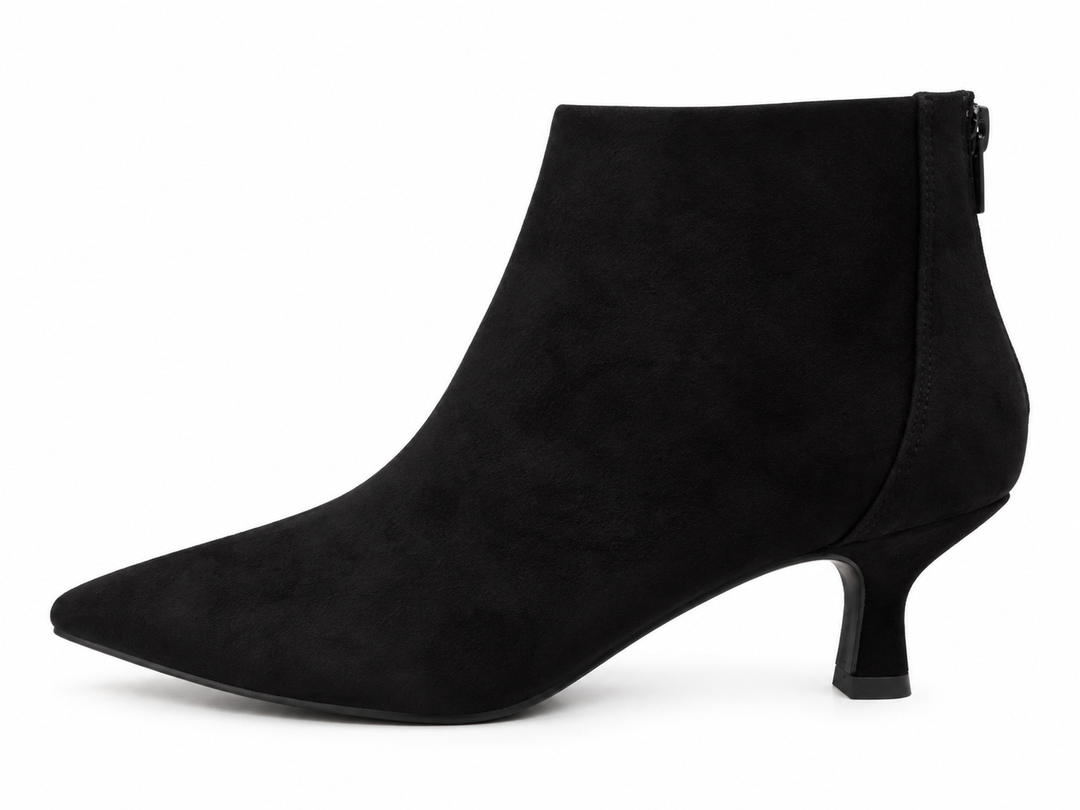 Kyra Faux Suede Ankle Boots Black