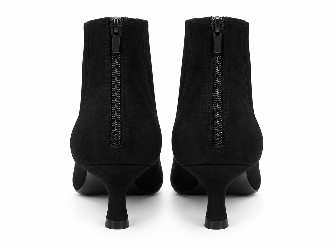 Kyra Faux Suede Ankle Boots Black