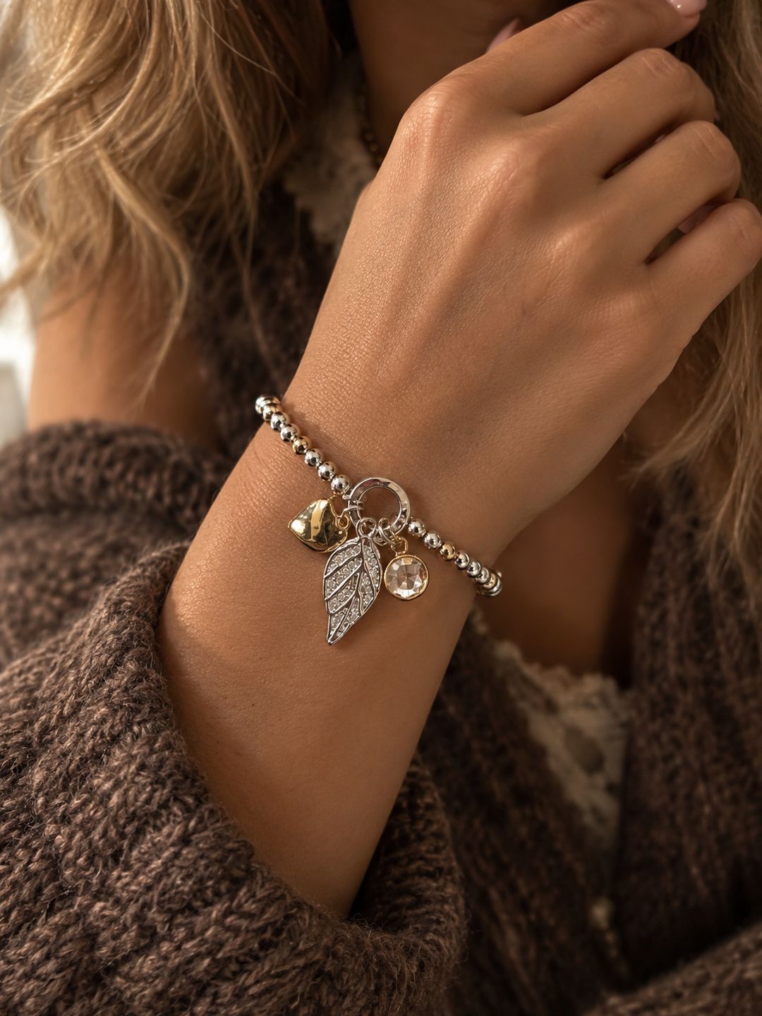 Autumn Leaf two tone Bracelet